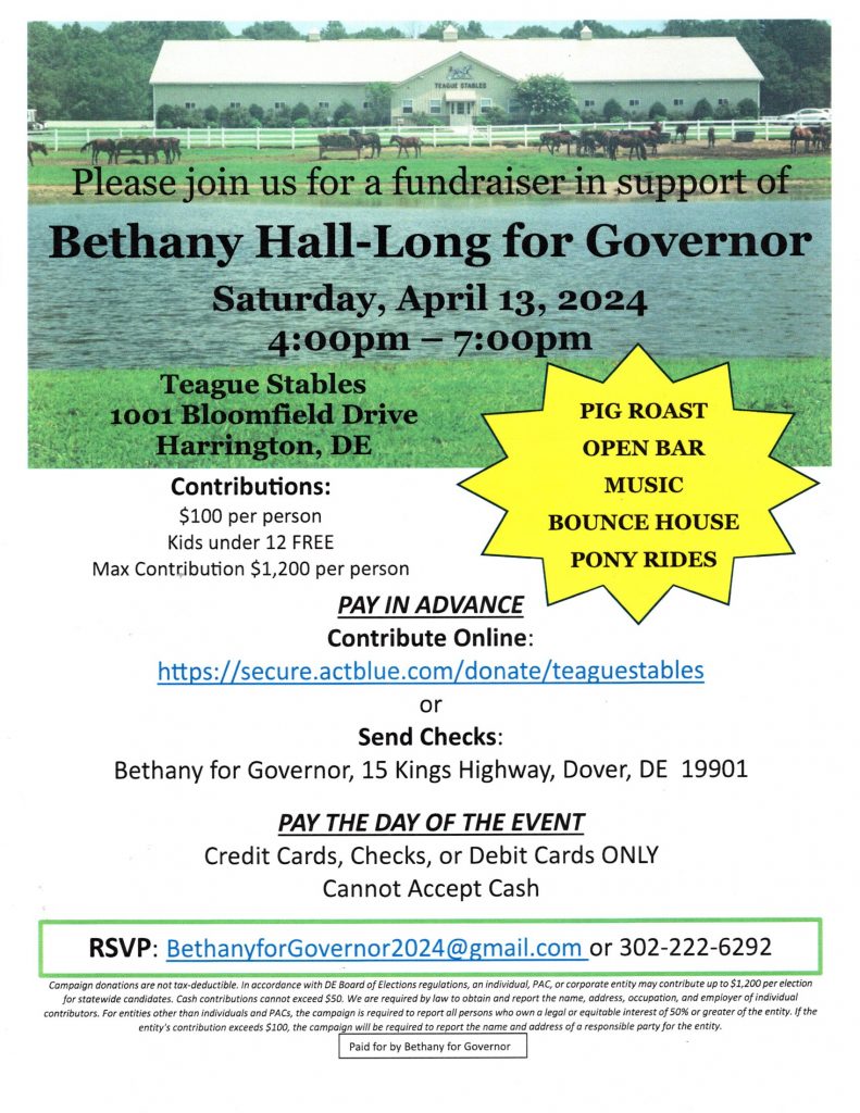 Bethany Hall Long For Governor Fundraiser